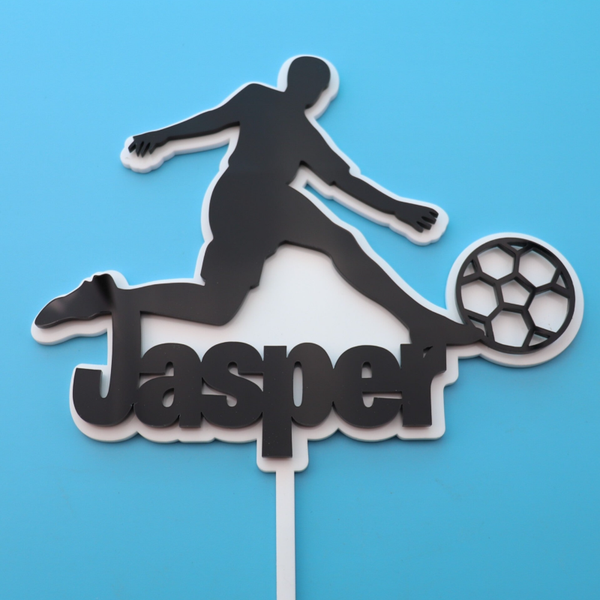 Football  personalised Cake Topper – Double Layer Acrylic
