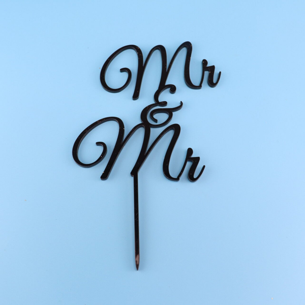 Mr & Mr Wedding Cake Topper – Premium Acrylic Cake Decoration