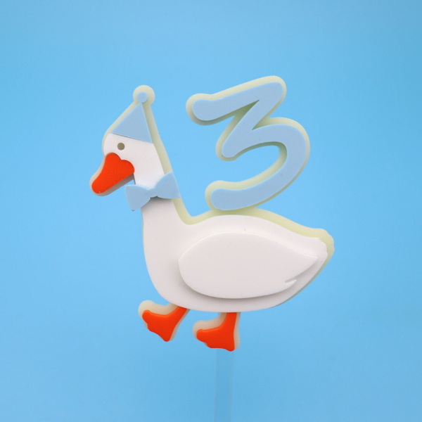 Luxury Silly Goose Personalised Age Cake Topper or Charm