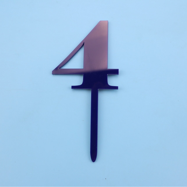 Acrylic Number Cake Topper / Number Cake Charm – 70mm x 70mm