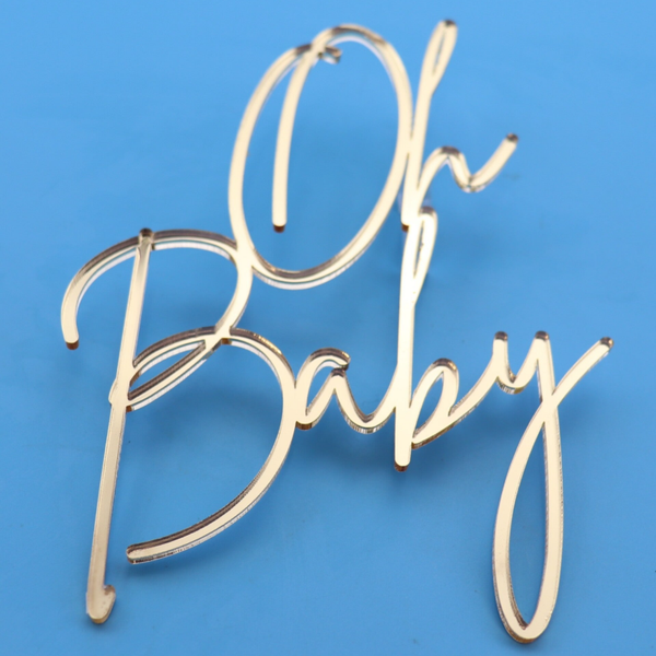"Oh Baby" Script Cake Charm