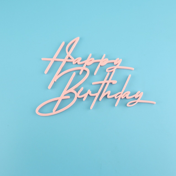 Happy Birthday Cake Charm – 6  Luxury Acrylic Cake Topper Desaigns