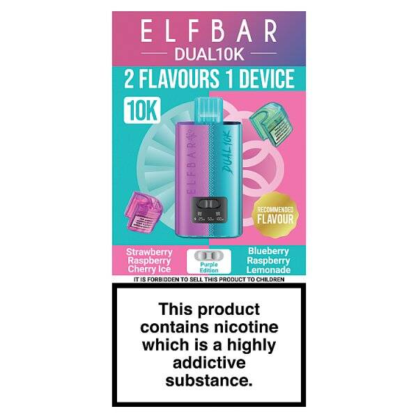 Elfbar Dual 10K 2 Flavours 1 Device Purple Edition
