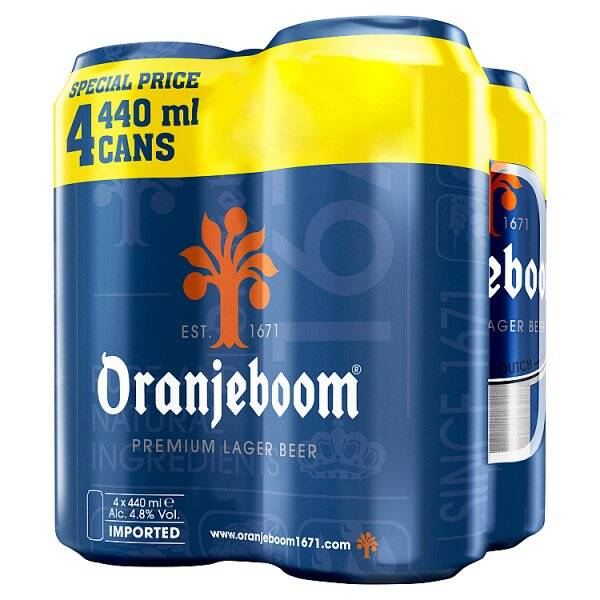 Oranjeboom Premium Lager Beer 4 x 440ml