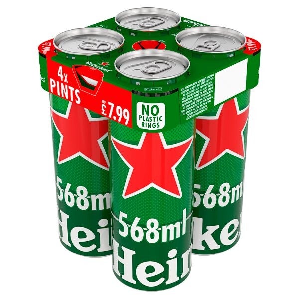 Heineken Beer Cans 4x 568ml