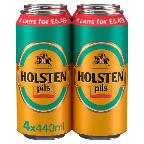 Holsten Pils Lager Beer 4 x 440ml Cans