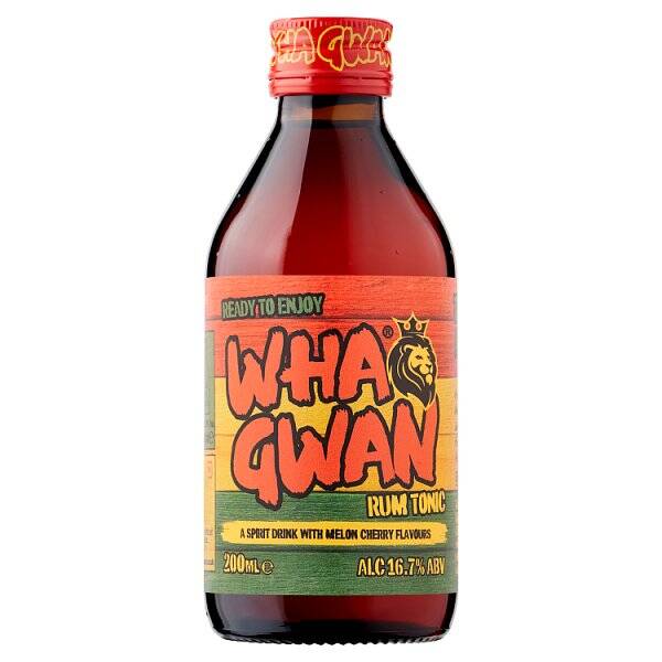 Wha Gwan Rum Tonic Melon Cherry Flavours 200ml