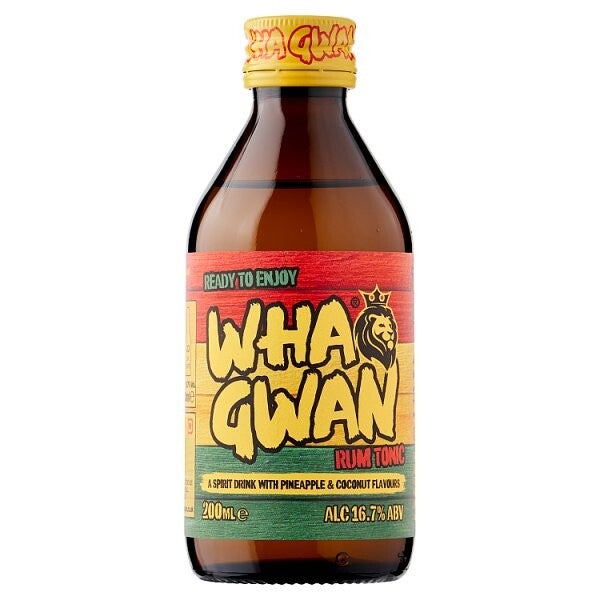 Wha Gwan Rum Tonic Pineapple & Coconut Flavours 200ml
