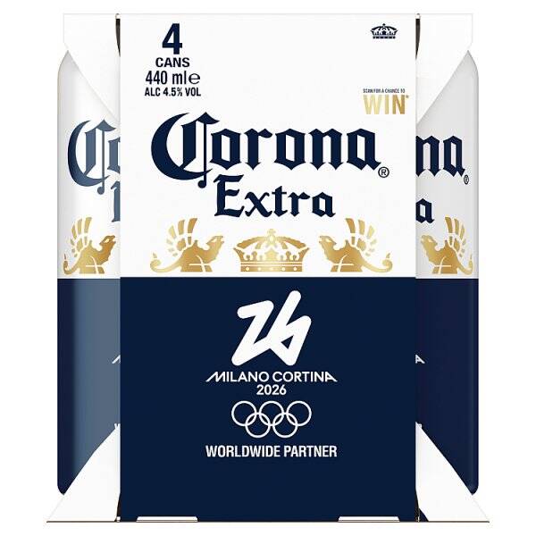Corona Extra Premium Lager Beer Cans 4x440ml