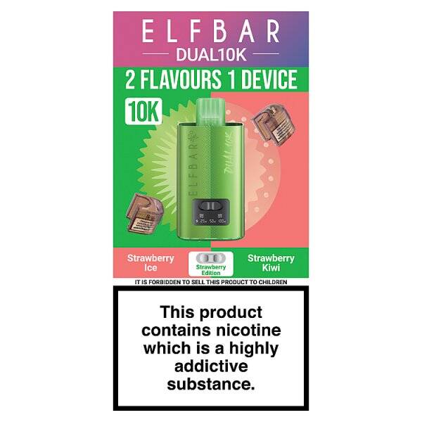 Elfbar Dual 10K 2 Flavours 1 Device Strawberry Edition