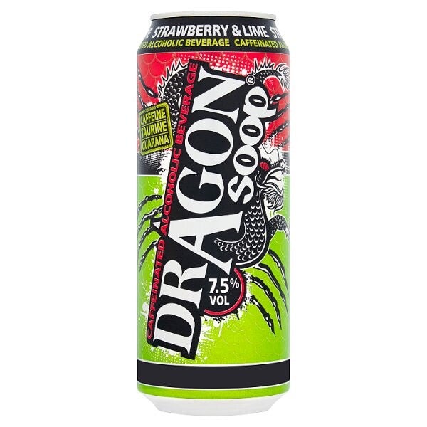 Dragon Soop Strawberry & Lime Caffeinated Alcoholic Beverage 500ml