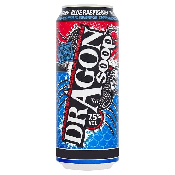 Dragon Soop Blue Raspberry Caffeinated Alcoholic Beverage 500ml
