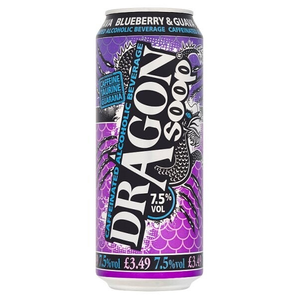 Dragon Soop Blueberry & Guava Caffeinated Alcoholic Beverage 500ml