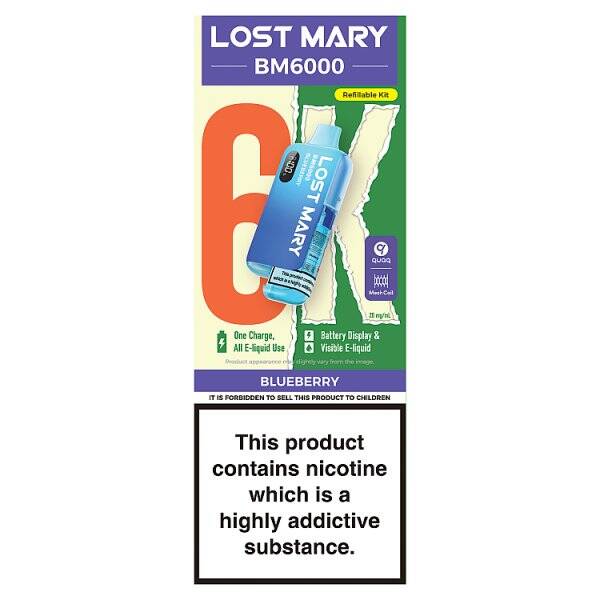 Lost Mary BM6000 Blueberry Refillable Kit 20mg/ml