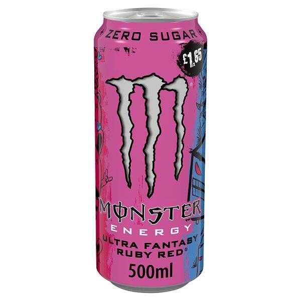 Monster Energy Drink Ultra Fantasy Ruby Red Zero Sugar 500ml