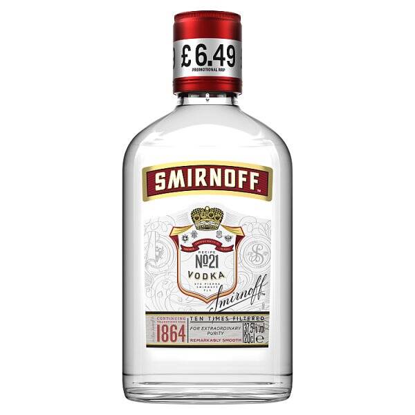 Smirnoff No. 21 Vodka 37.5% vol 20cl Bottle