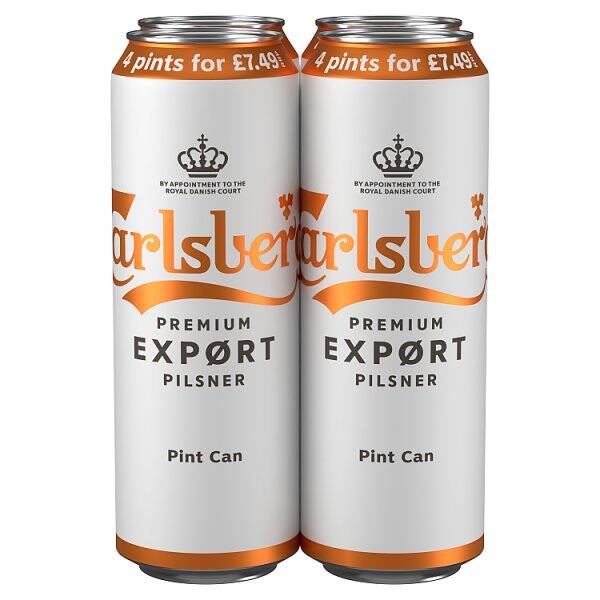 Carlsberg Export Lager Beer 4 x 568ml PINT CAN PMP £7.49