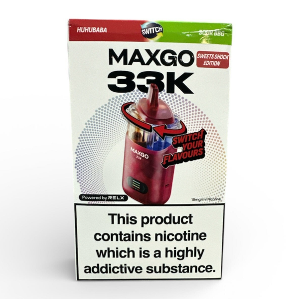 RELX Maxgo Combo 33K Prefilled Vape Kit maxgo 33k Huhubara & Sour BBG