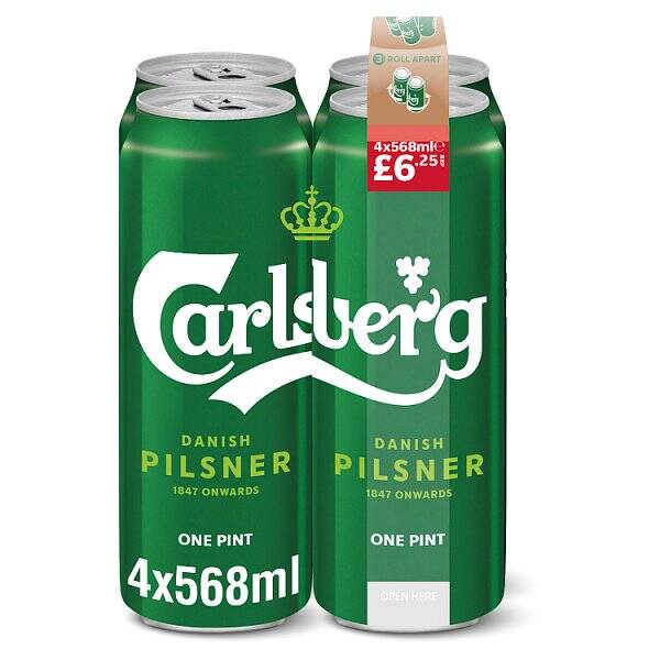 Carlsberg Danish Pilsner 4 x 568ml