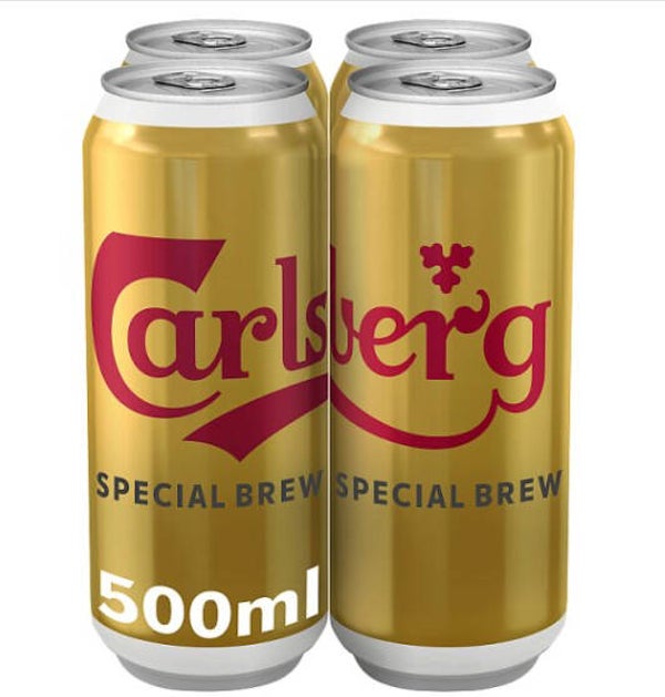 Carlsberg Special Brew Strong Lager Beer 4 x 500ml Cans