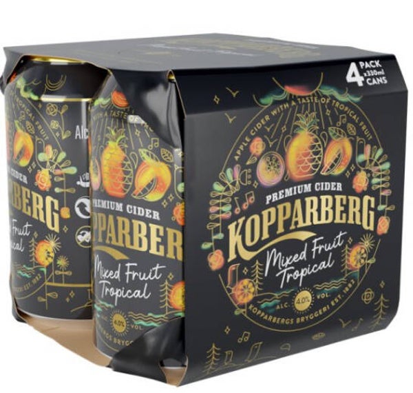 Kopparberg Premium Cider Mixed Fruit Tropical 4 x 330ml