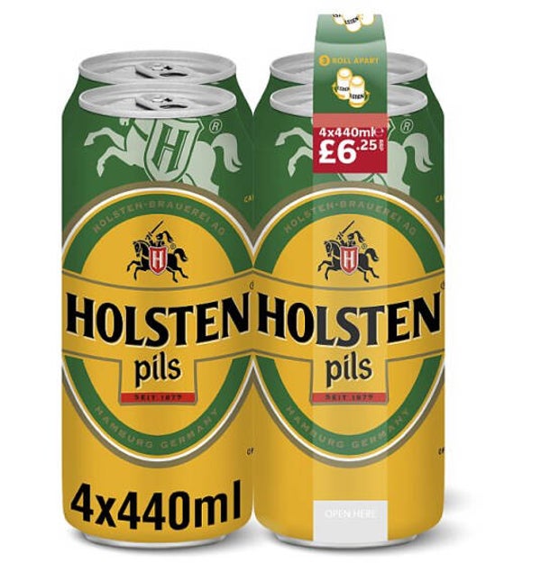 Holsten Pils Beer 4 x 440ml Can PMP £6.25 Can