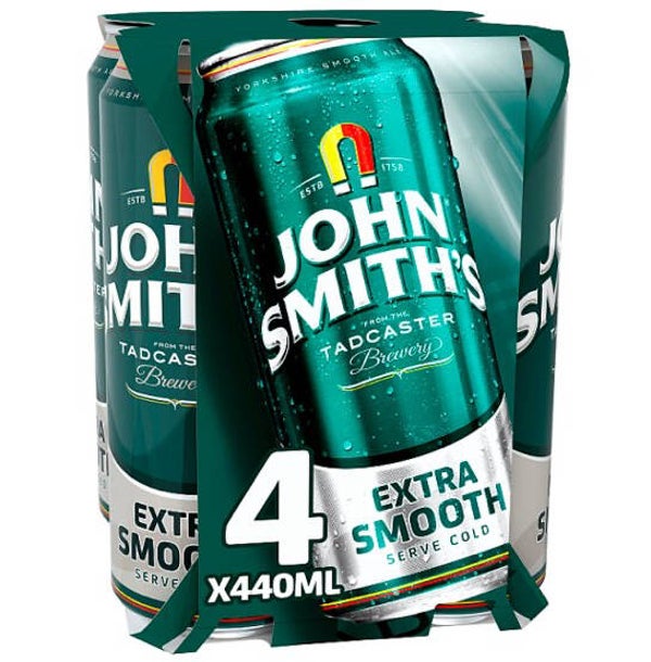 John Smiths Extra Smooth Beer Can 4x440ml