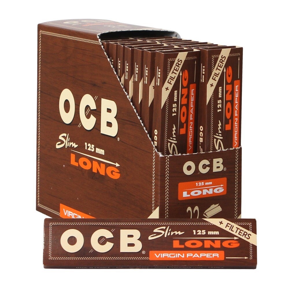 OCB Slim Virgin Rolling Papers & Filter Tips 32pk