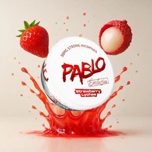 Pablo Strawberry lychee 50mg Strong Nicopods 20 x 12g