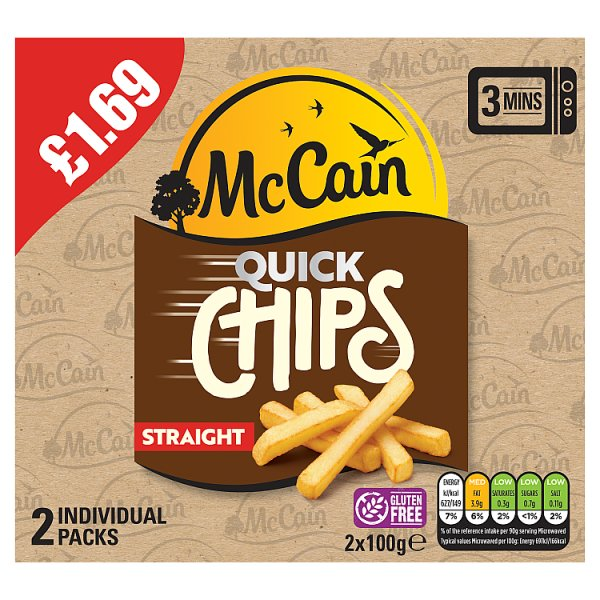 McCain Straight Quick Chips 2 x 100g (200g)