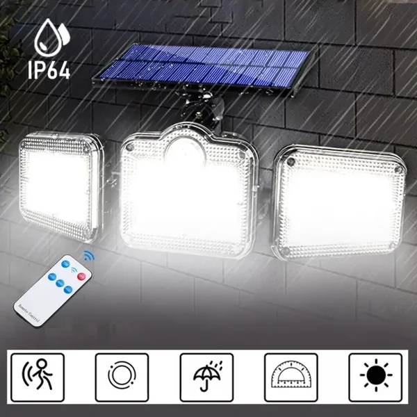 Solarleuchte Solarlampe Außen Fluter Sensor Strahler LED Mit Bewegungsmelde