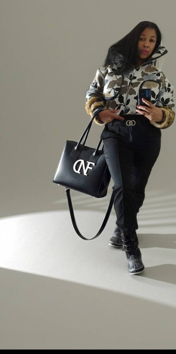 Bobbi Christina waist length multicolor floral print extra cozy jacket