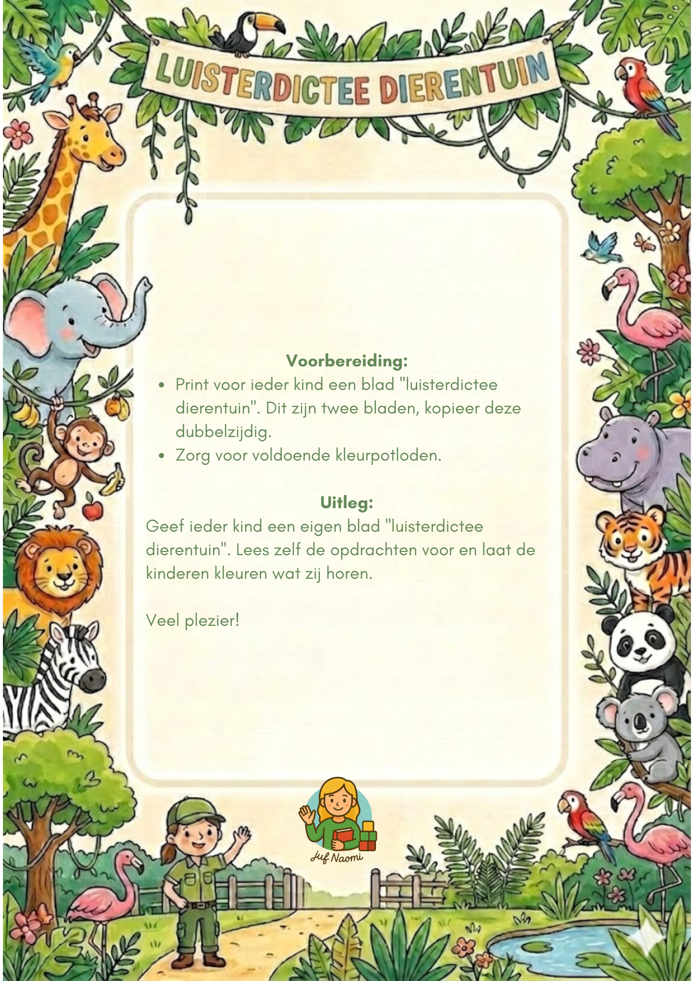 Dierentuin | luisterdictee