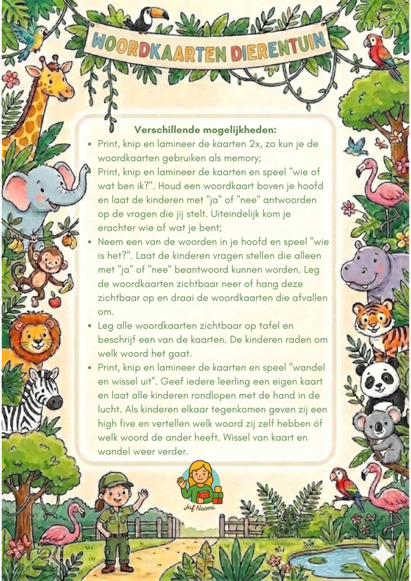 Dierentuin | woordkaarten