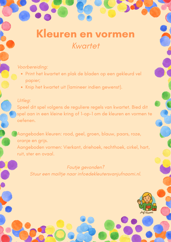 Kleuren en vormen | Kwartet