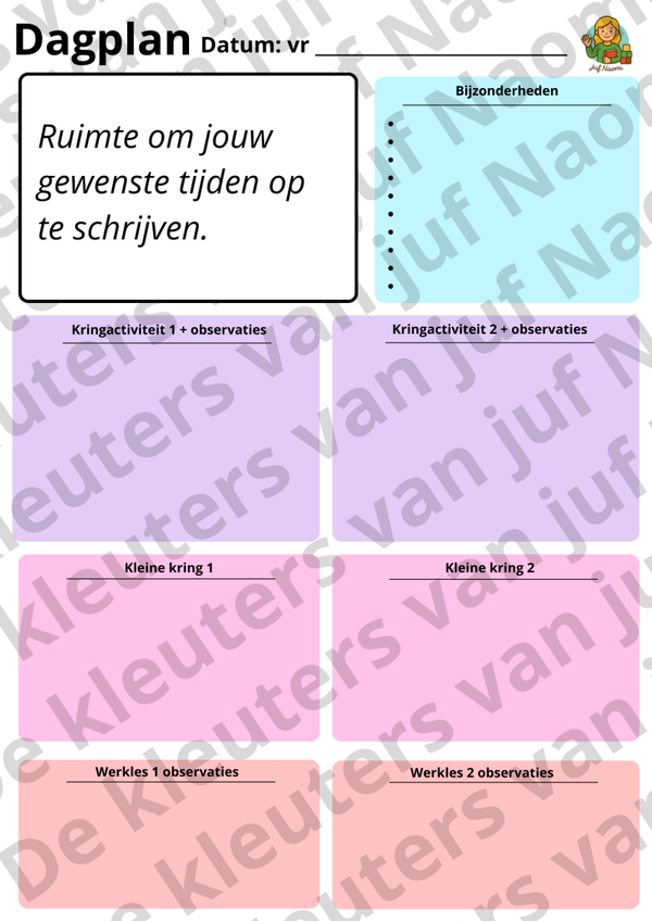 Weekplan | bewerkbaar