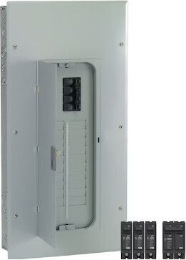 New ABB, 200amp, 20 space, 40 circuits, Plug on Neutral Fuse Box
