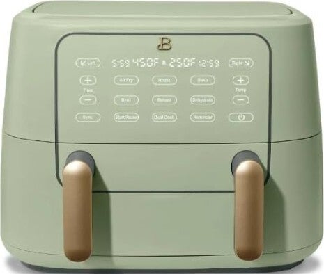 NEW Beautiful 9QT TriZone Air Fryer, Sage Green