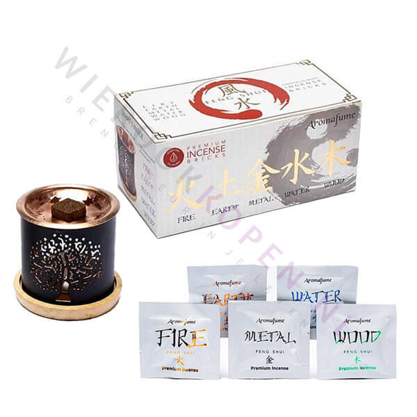 Aromafume Feng Shui Probeerset: Diffuser + 15 wierookblokjes