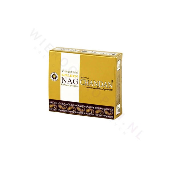 Golden Nag Chandan Wierook Kegels (per pakje)