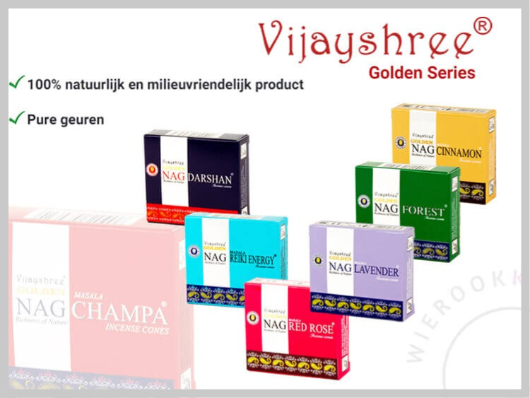 Golden Nag Wierook kegels