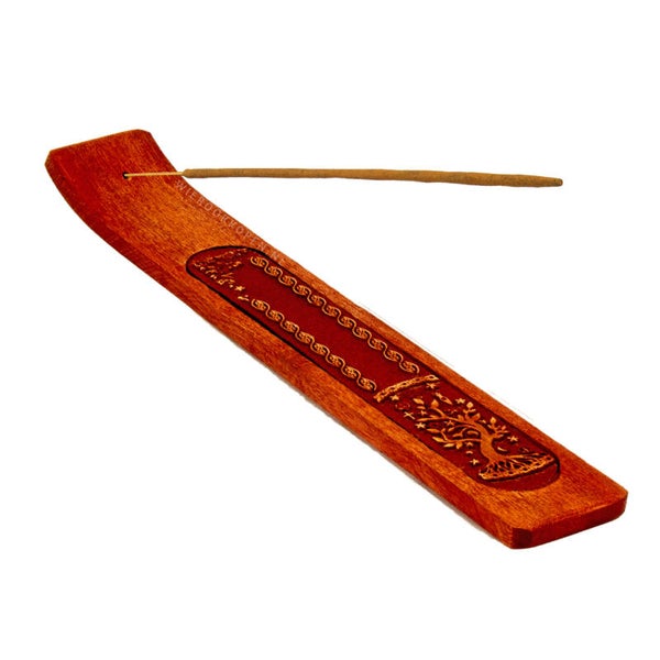 Luxe Houten Wierookplankje Levensboom | Sierlijk gegraveerd