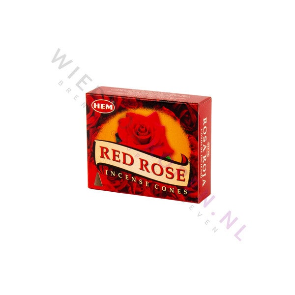 HEM Red Rose Wierook Kegels (per pakje)