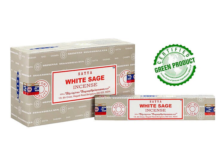 Satya White Sage Wierook (per doos) | 12 pakjes x 15 gram