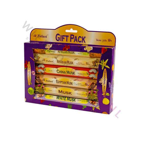 Tulasi Wierook Cadeauset Musk 6 in 1