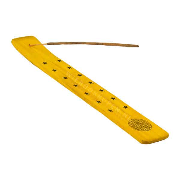 Houten Wierookplankje Gekleurd Levensbloem