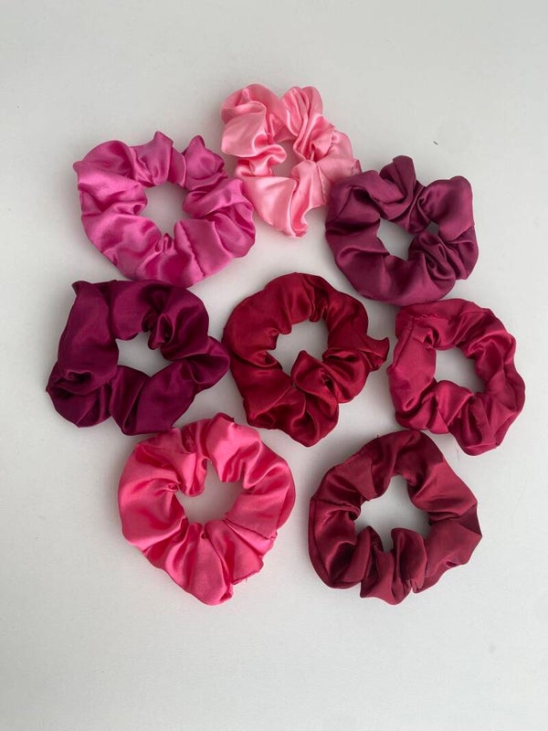 Scrunchies - rood/roze