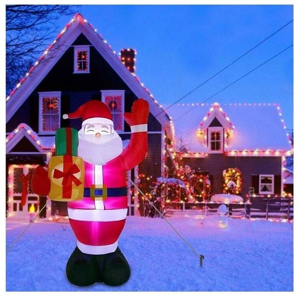 Φουσκωτός Άγιος Βασίλης 180cm με Φωτισμό LED 13825-820-00-09