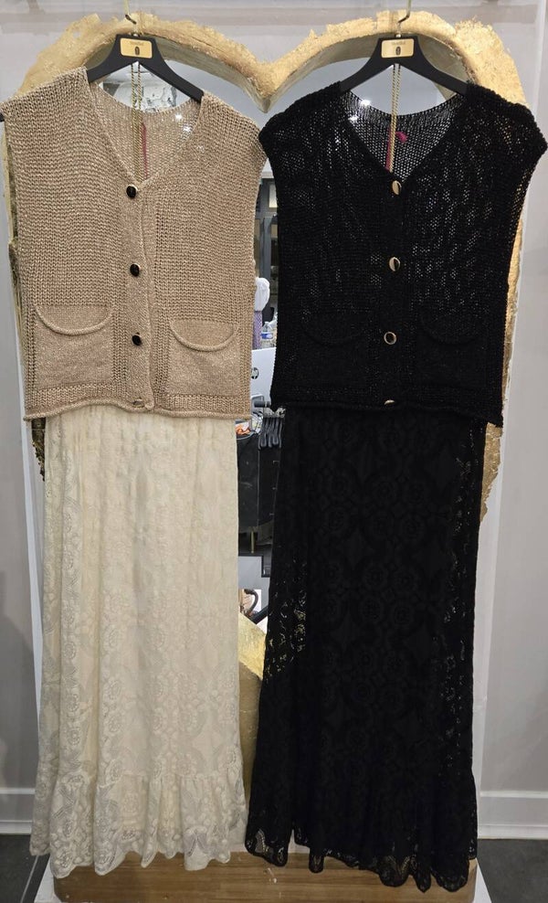 JUPE EN DENTELLE MACRAME