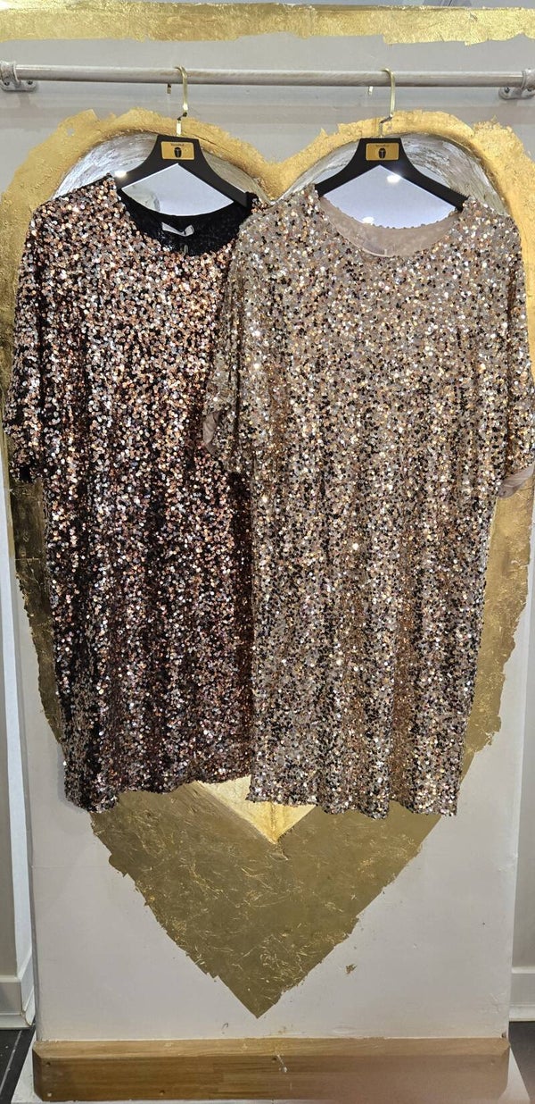 ROBE TUNIQUE EN PAILLETTES LYCRA